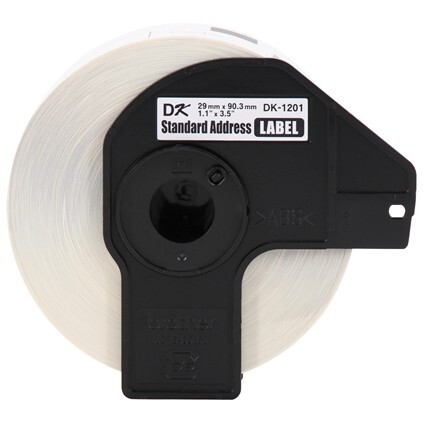 Genuine Brother DK-1201 address labels roll with 400 white die-cut labels for Brother QL printers