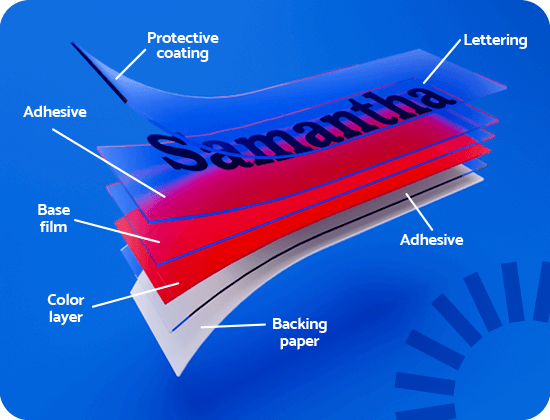 TZe tape lamination