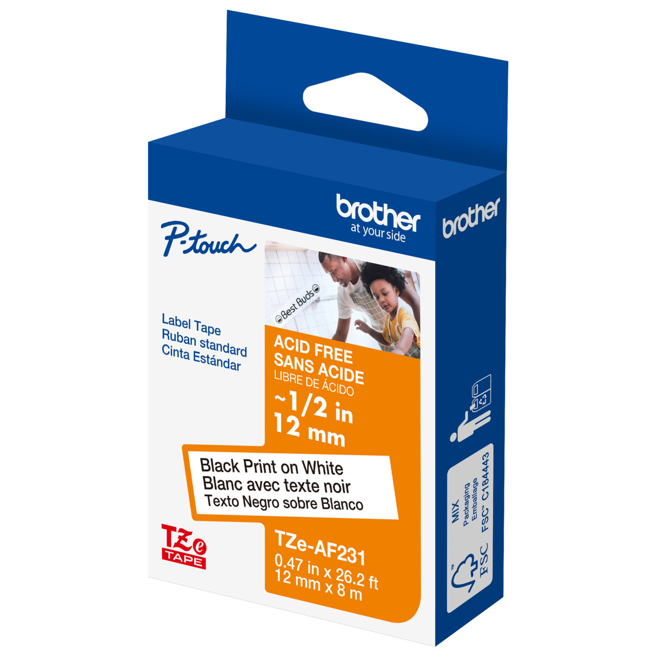 black on white acid free