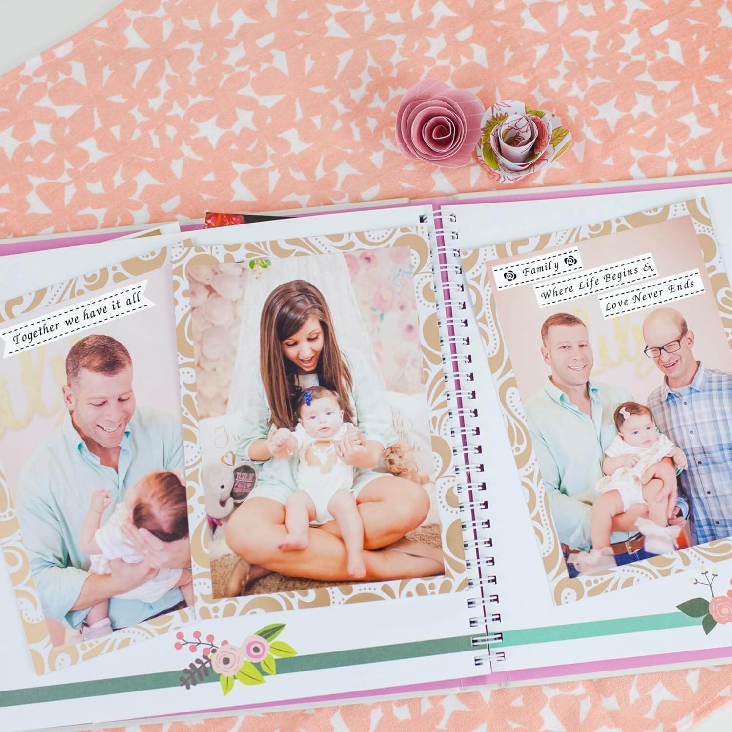 Archival safe labeling with Brother TZeAF acid-free tape on scrapbook page