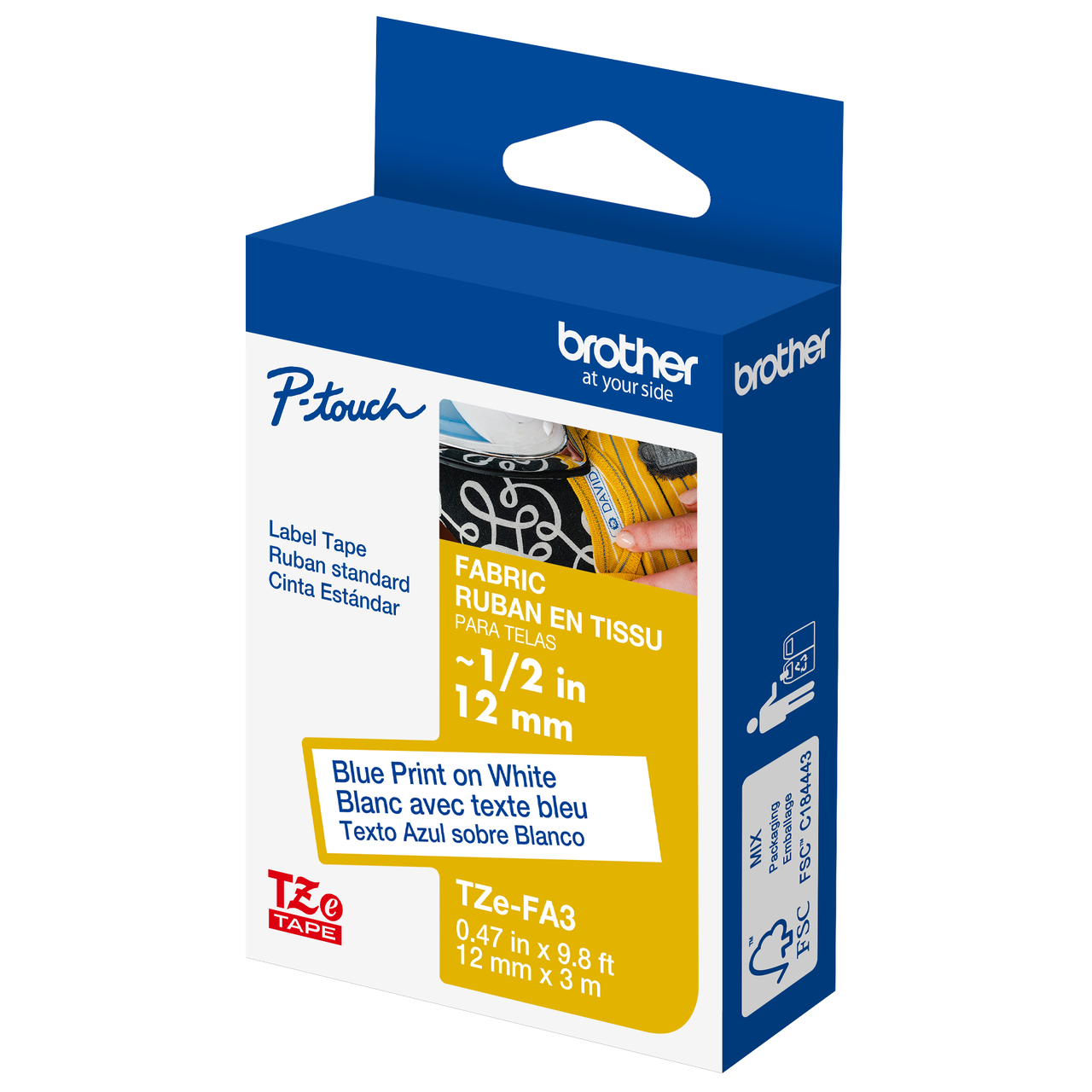 Using Brother TZeFA3 fabric labels to organize small business uniforms and workwear